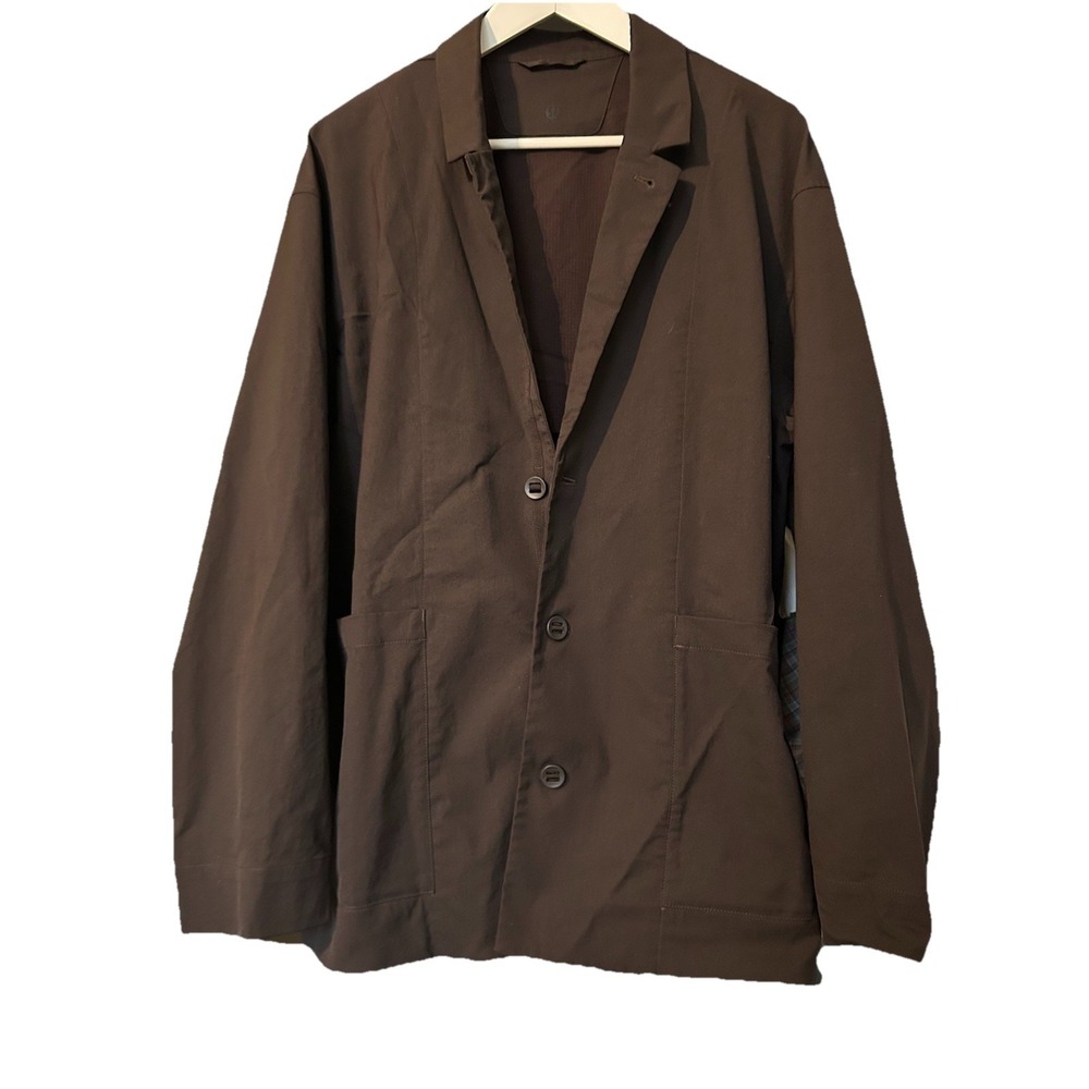 Lululemon Relaxed-Fit Twill Blazer Espresso Brown Mens XL M3EQTS Office